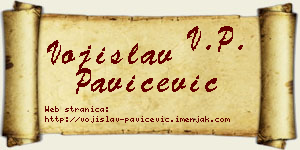 Vojislav Pavičević vizit kartica